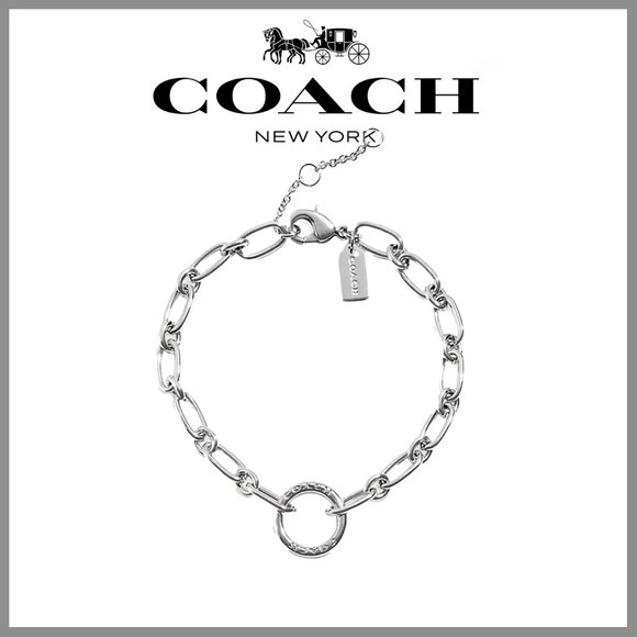 NEW Coach Signature Logo Open Link Bracelet - Picture 2 of 3
